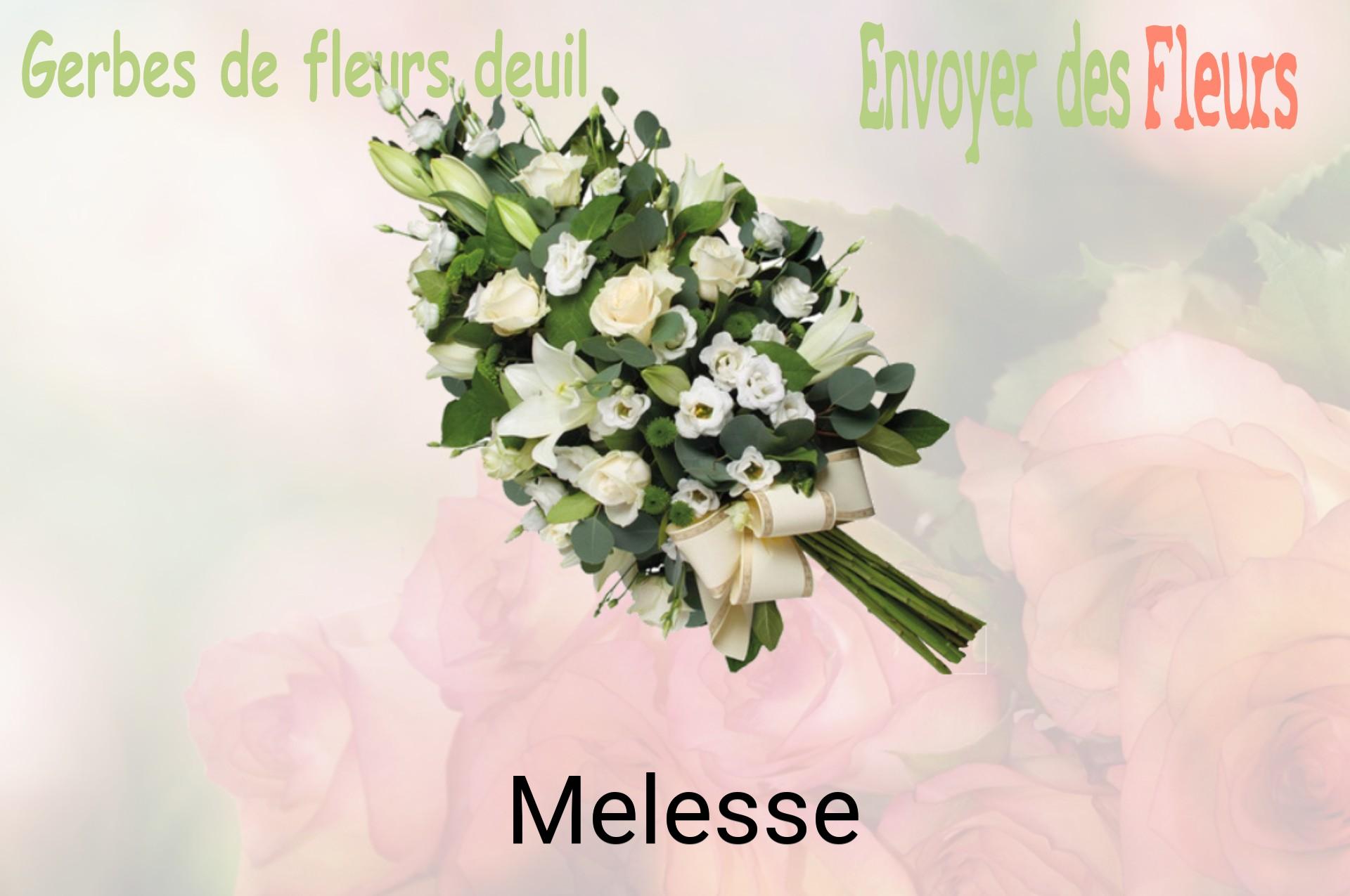 Gerbe de fleurs de deuil livrée à Melesse